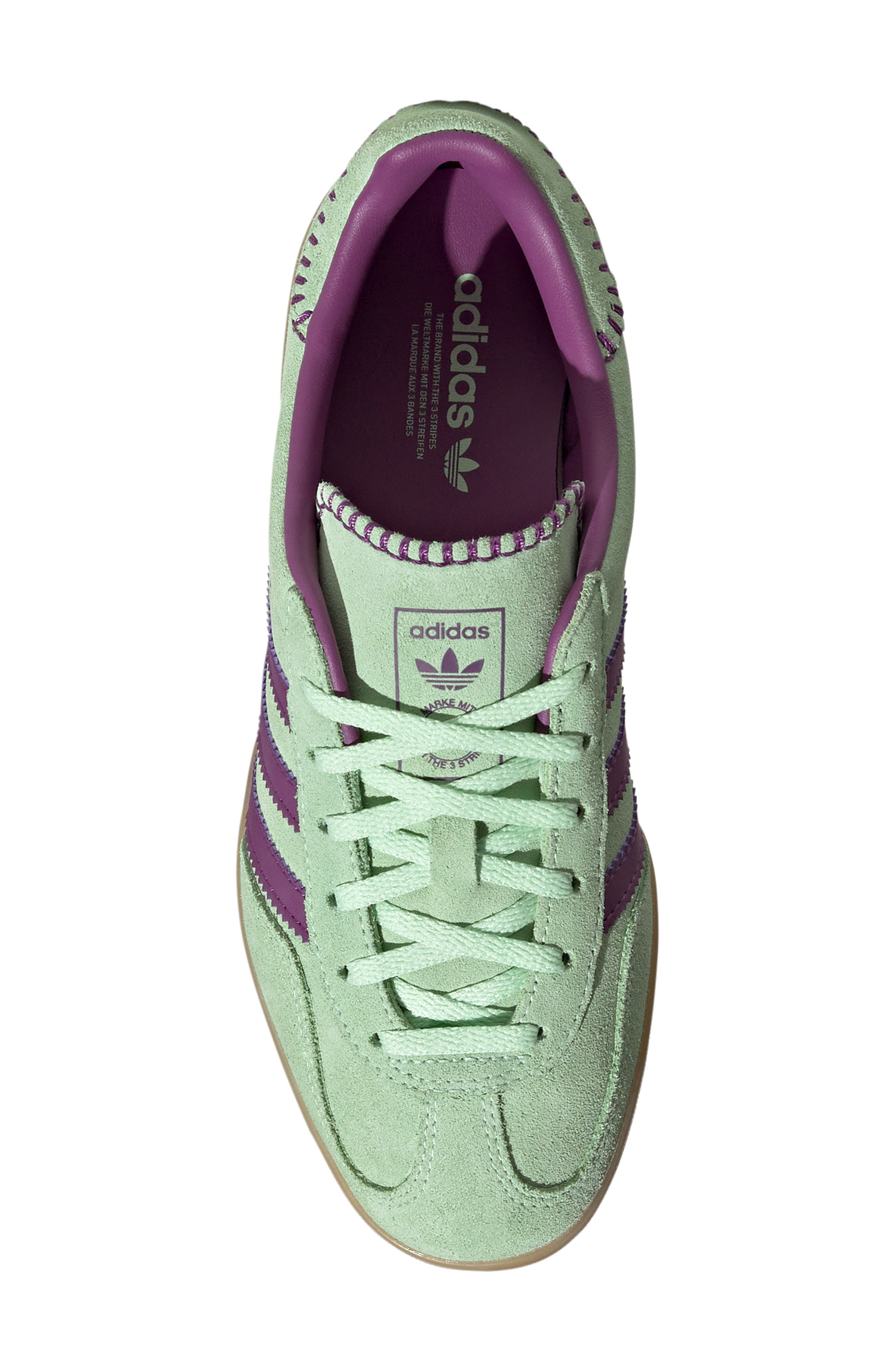 adidas Gazelle Indoor Sneaker, Alternate, color, Rich Mauve/ Green Spark/ Mauve