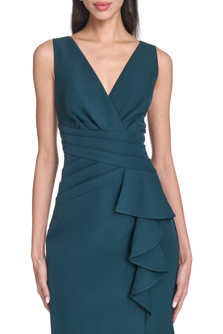 Laguna Ruffle Mermaid Gown, Alternate, color, HUNTER