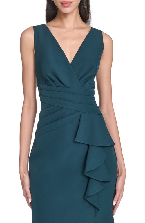 Eliza J Laguna Ruffle Mermaid Gown In Blue