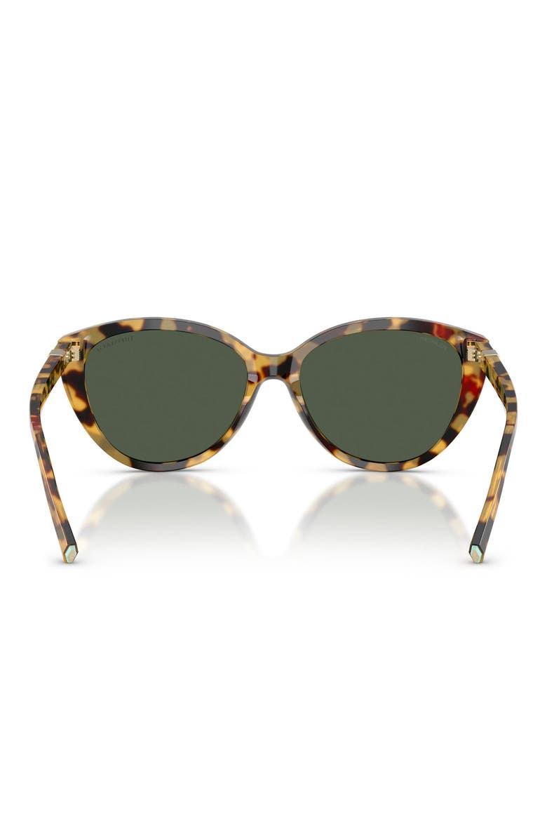 56mm Polarized Cat Eye Sunglasses, Alternate, color, BLONDE HAVANA / POLAR GREEN