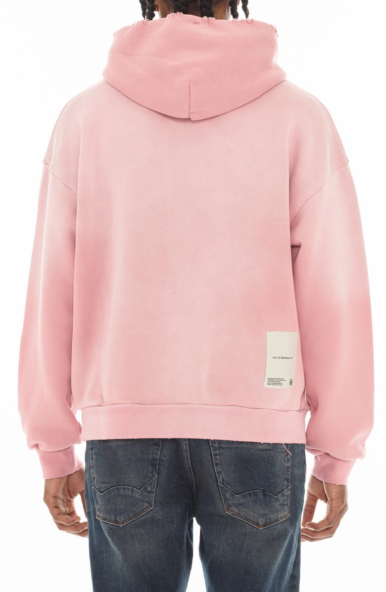 Cult of Individuality Core Distressed French Terry Pullover Hoodie, Alternate, color, Potpourri