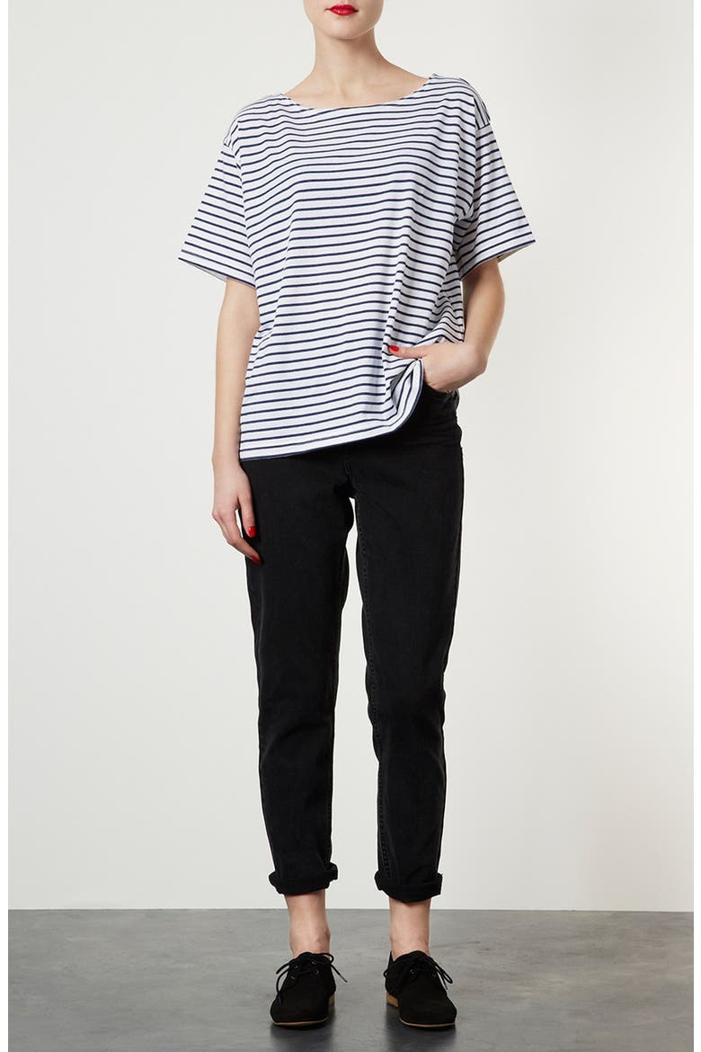 Breton Stripe Tee, Alternate, color, NAVY BLUE