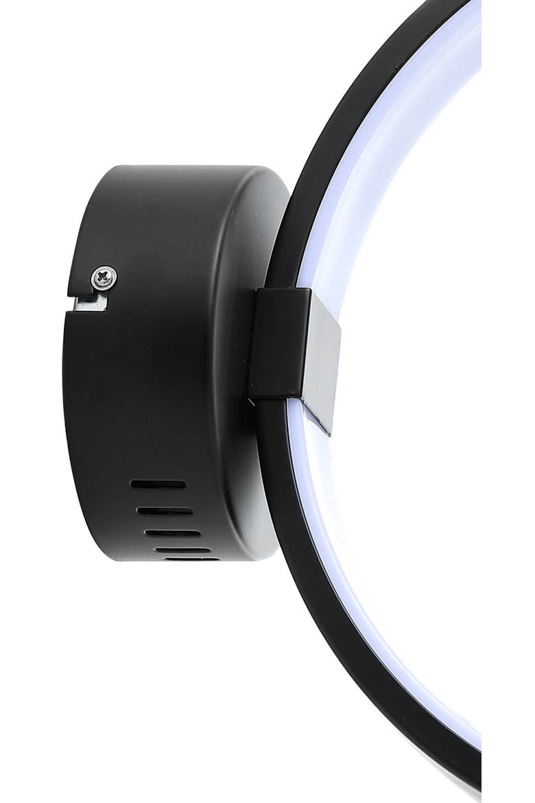 Nathaniel Dimmable Integrated LED Metal Wall Sconce, Alternate, color, Black