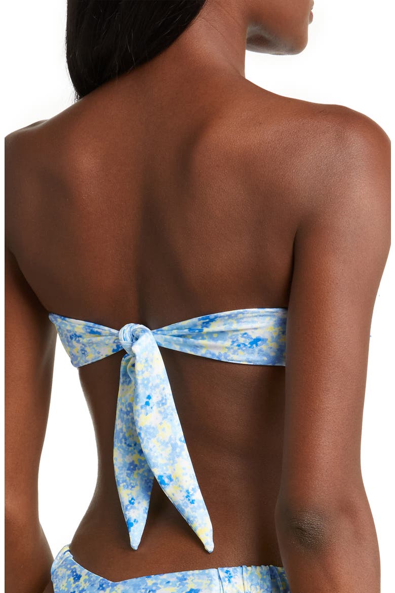 Strapless Bandeau Bikini Top, Alternate, color, LOVE STORY