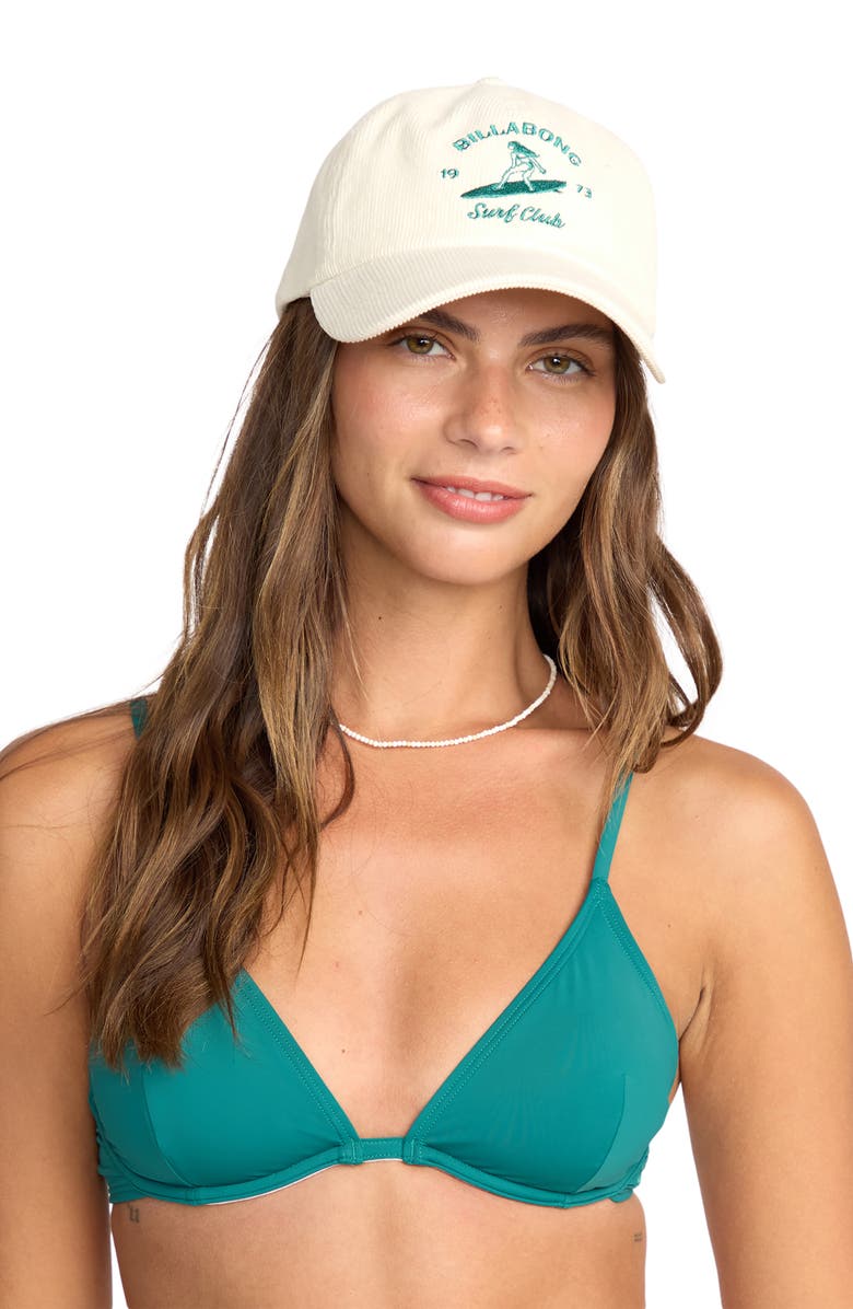 Billabong Embroidered Cotton Twill Baseball Cap, Alternate, color, Salt Crystal 1