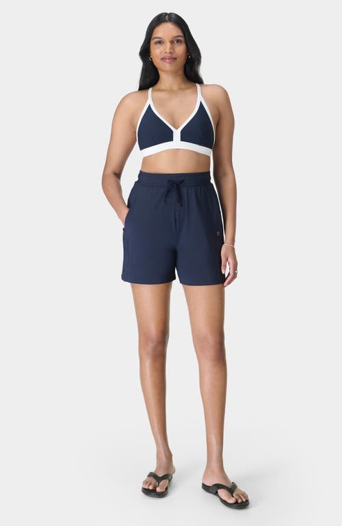 Shop Sweaty Betty Core Racerback Bikini Top In Navyblue Lilywhite