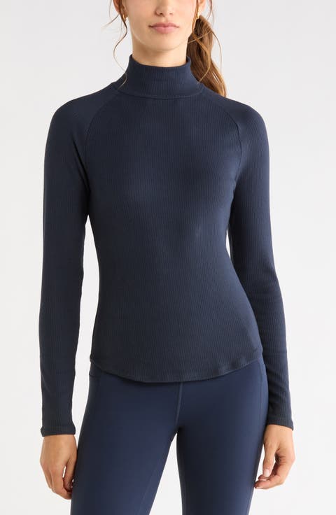 Ascend Rib Mockneck Top