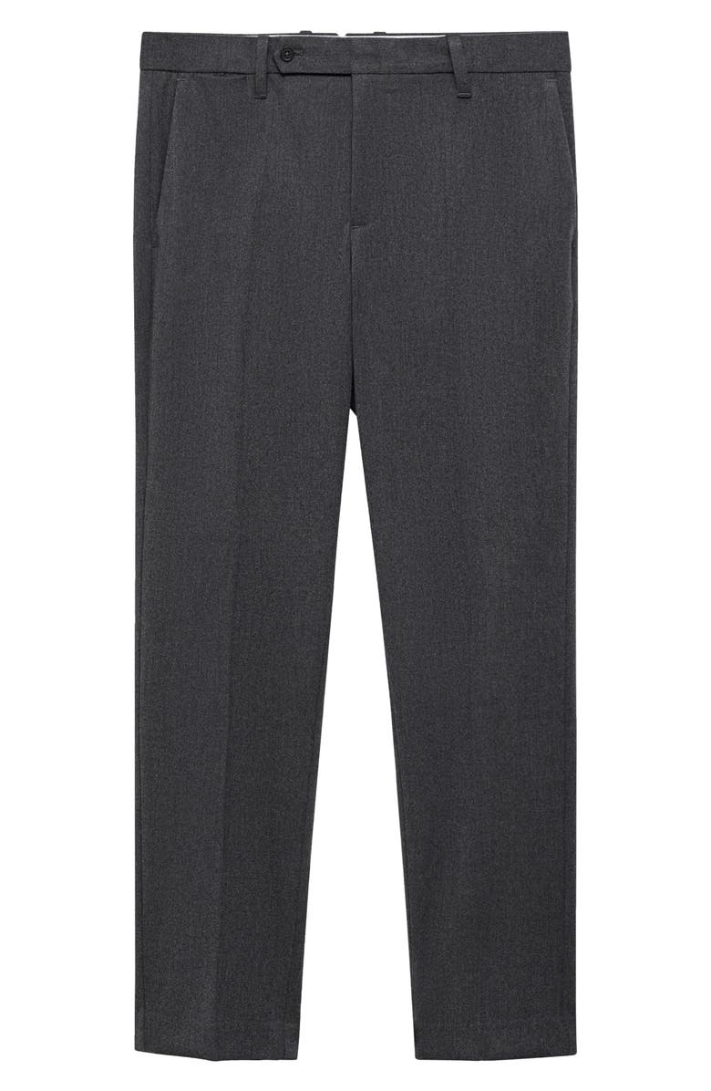 MANGO Slim Fit Flat Front Brushed Twill Pants, Alternate, color, 
