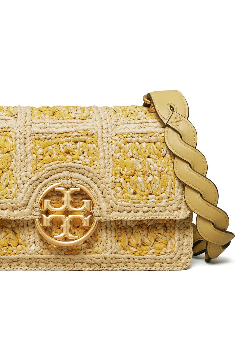 Tory Burch Miller Raffia Crochet Shoulder Bag, Alternate, color,