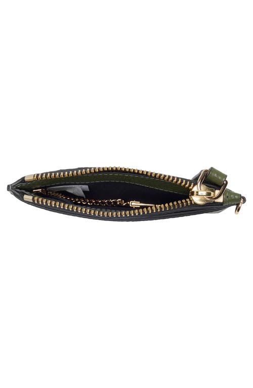Marc Jacobs Zip Wristlet In Bronze Green