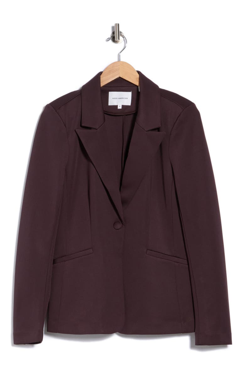 Classic Sculpted Blazer, Main, color, DARK COCOA
