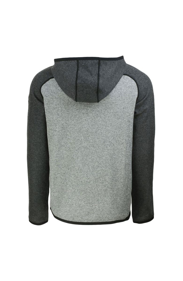 Cutter & Buck Men's Cutter & Buck  Heather Gray/Heather Charcoal Indianapolis Colts Throwback Mainsail Sweater-Knit Full-Zip Hoodie, Alternate, color, 