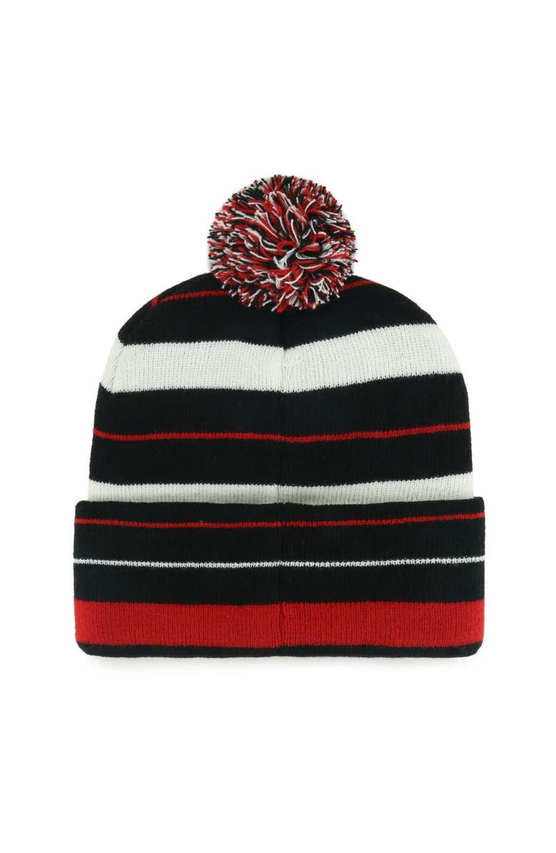 '47 Men's '47 Black Atlanta Falcons Powerline Cuffed Knit Hat with Pom, Alternate, color, Black
