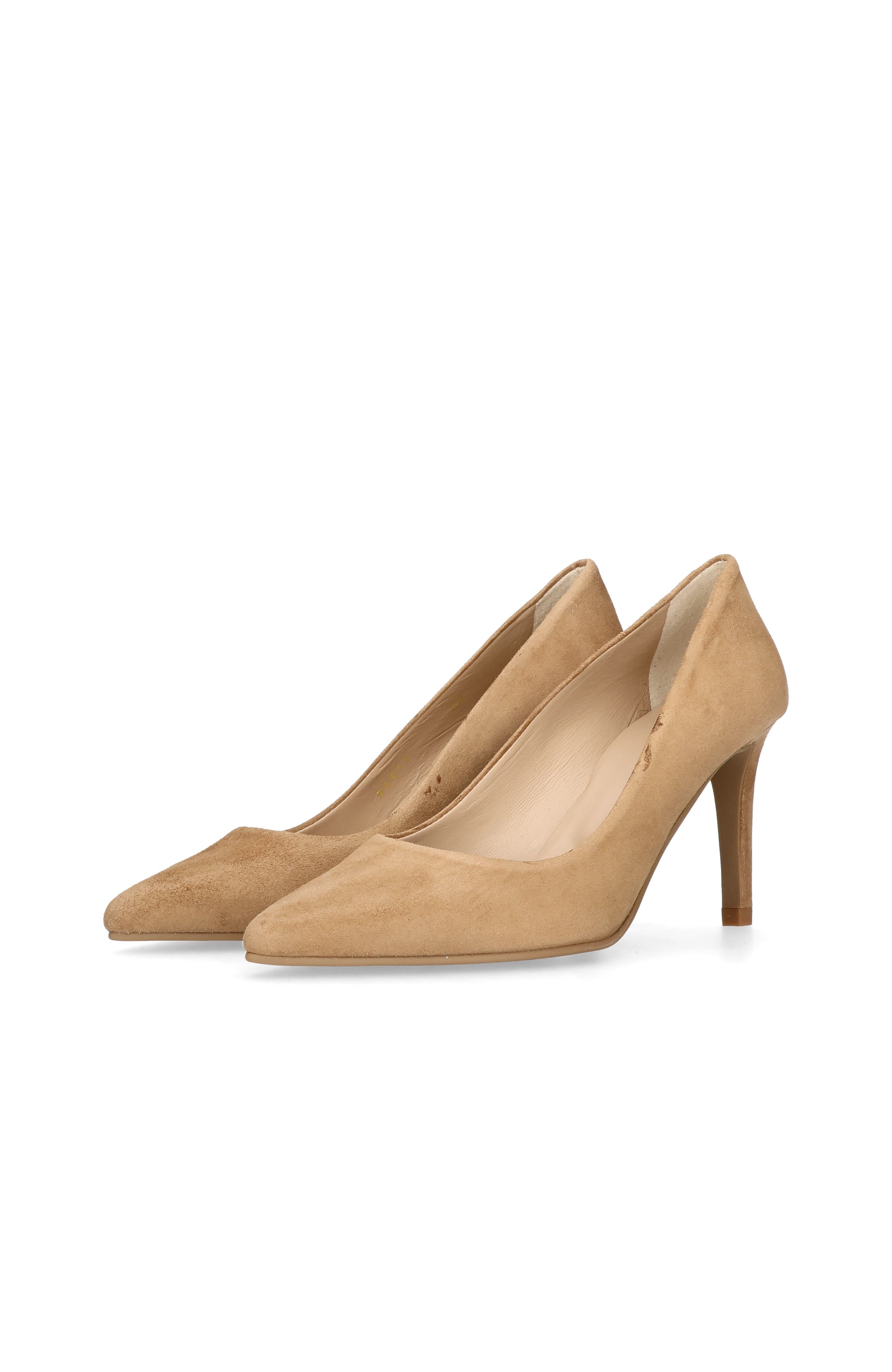 MASCARO Suede Pointed Toe Pump, Main, color, Light/Pastel Brown