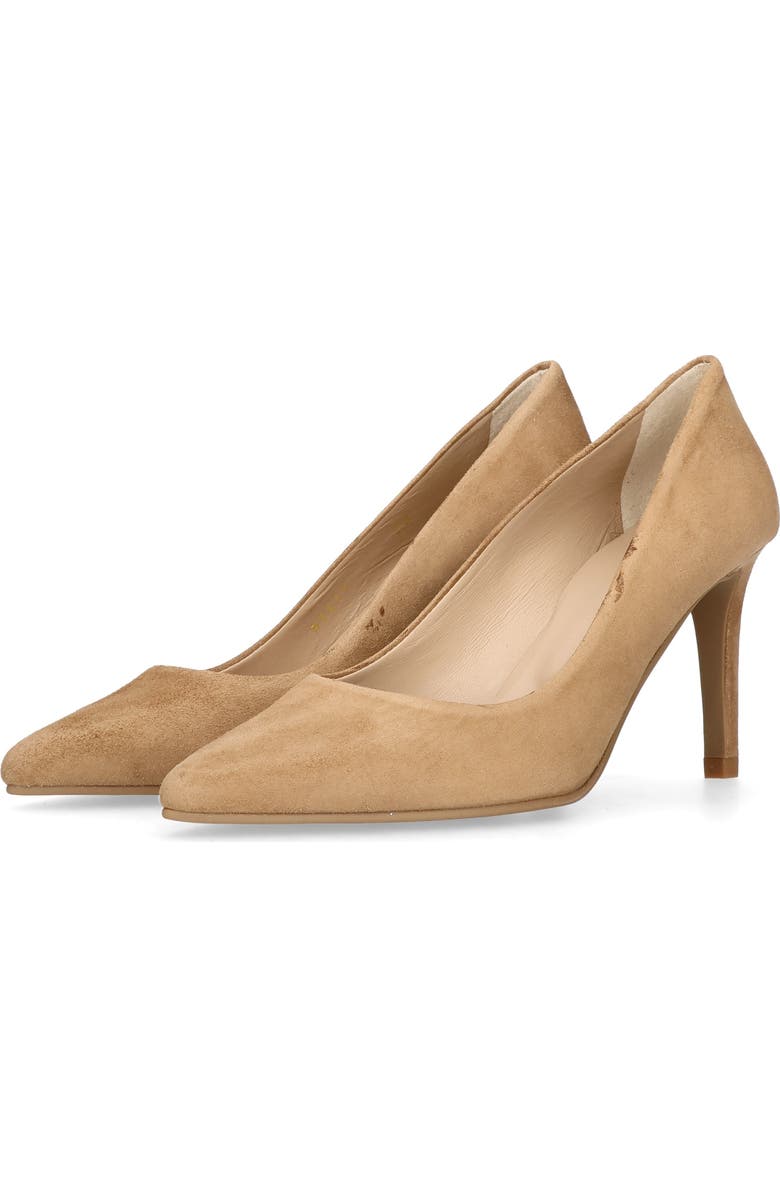 MASCARO Suede Pointed Toe Pump, Main, color, Light/Pastel Brown