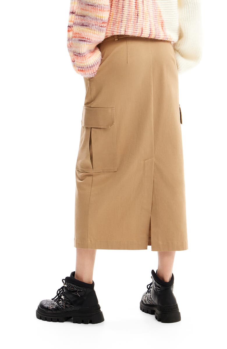 Desigual Cargo Midi Skirt, Alternate, color, 