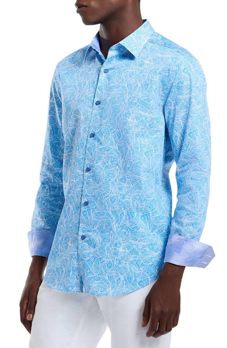 Robert Graham Stelvio Cotton Button-Up Shirt, Alternate, color,