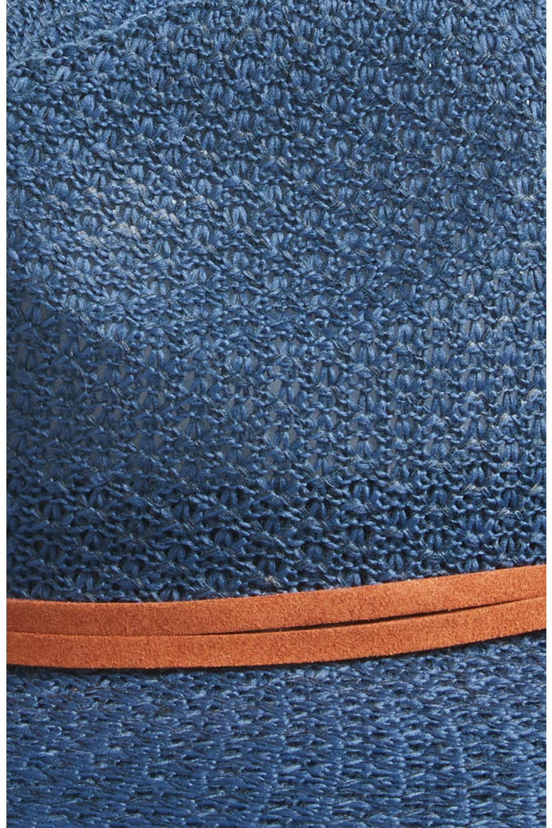 Packable Panama Hat, Alternate, color, BLUE COMBO