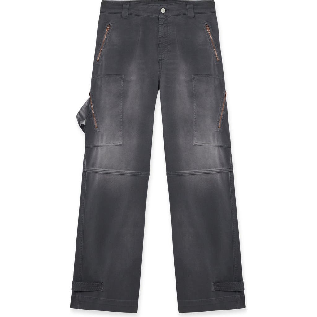 Fortela Juniat Cargo Twill Cotton Trousers In Gray