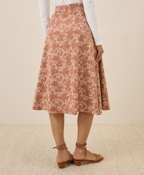 Pact Organic Cotton Fit & Flare Midi Skirt In Black