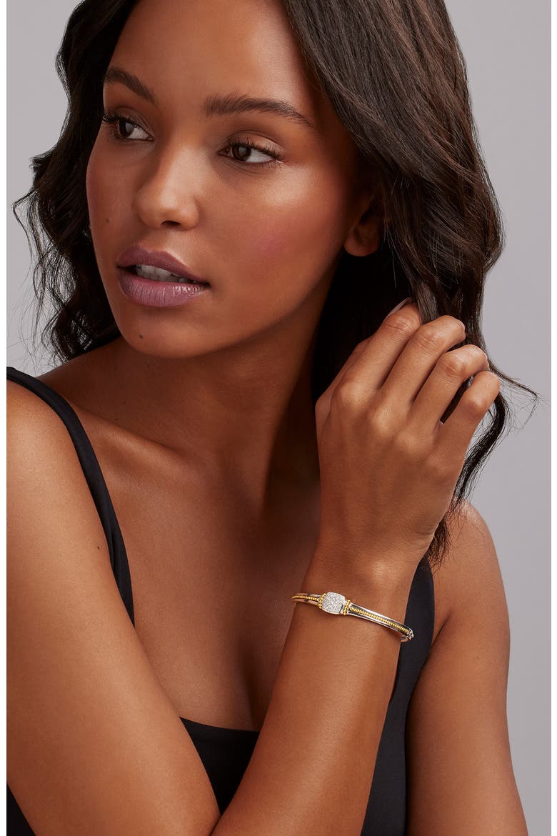 Rittenhouse Diamond Pavé Bangle, Alternate, color, SILVER