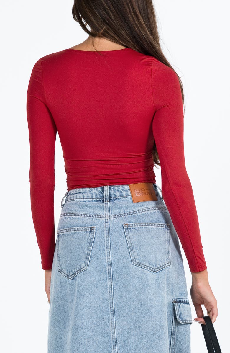 Princess Polly Back in Time Long Sleeve Top, Alternate, color, 