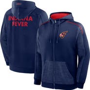FANATICS Men's Fanatics Navy Indiana Fever Back Door Cut Play Defender Full-Zip Hoodie