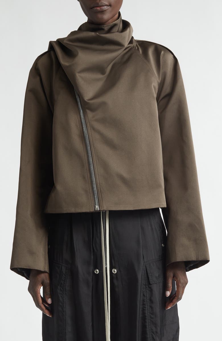Rick Owens Scarf Flight Jacket, Main, color, Dark Dust