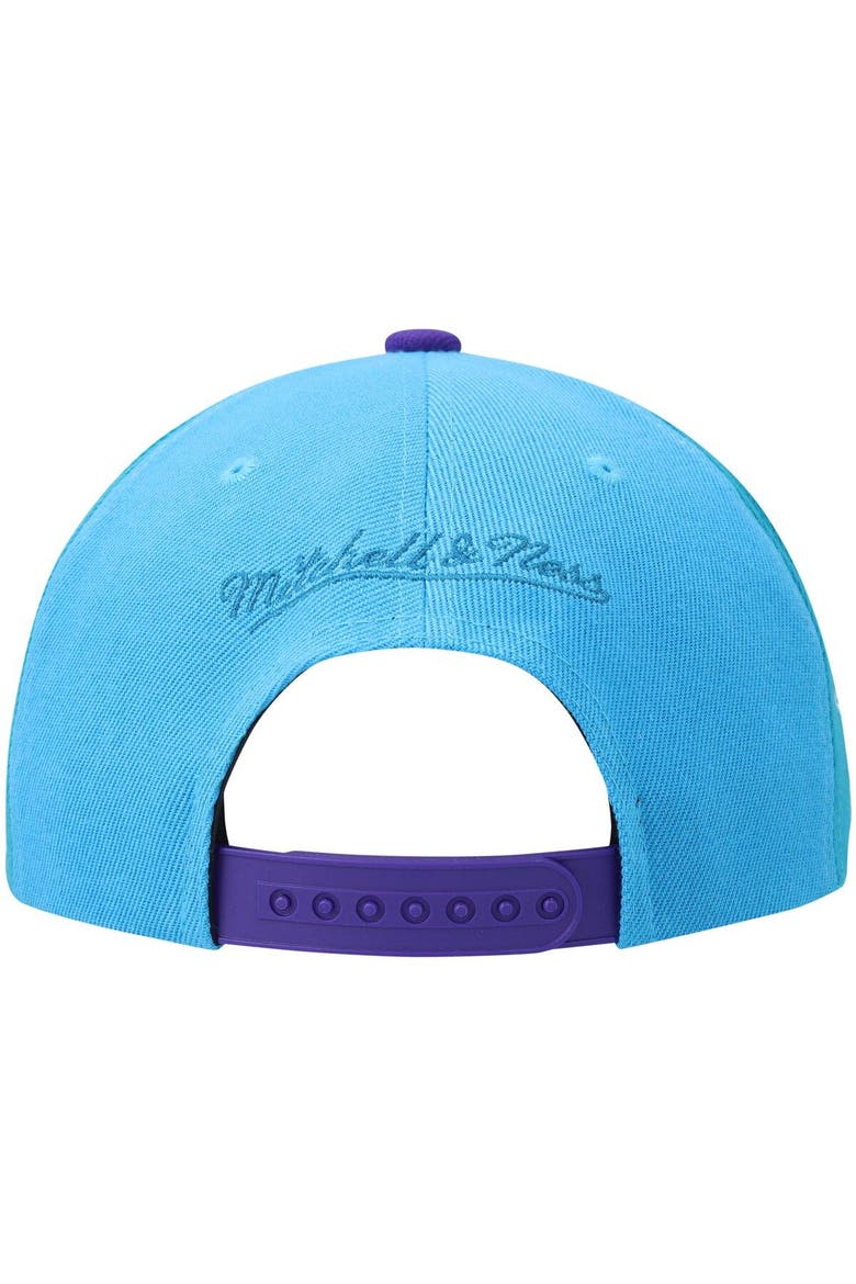 Men's Mitchell & Ness Turquoise/Purple Utah Jazz Hardwood Classics On The Block Snapback Hat, Alternate, color, Turquoise