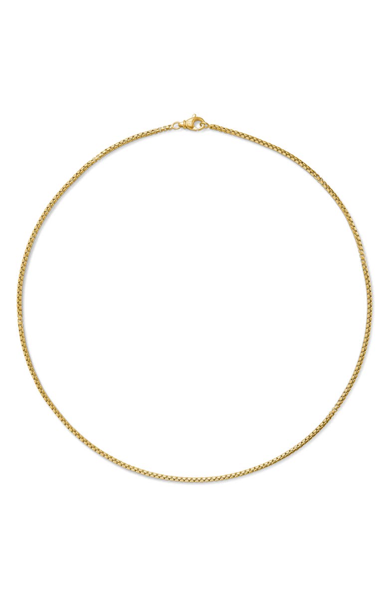 David Yurman Box Chain Necklace in 18K Yellow Gold, Alternate, color, Gold