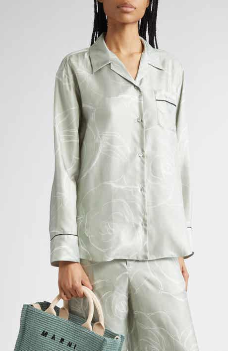 Marni Floral Silk Pajama Shirt