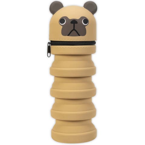 Retractable Pencil Case, Pug Dog Character