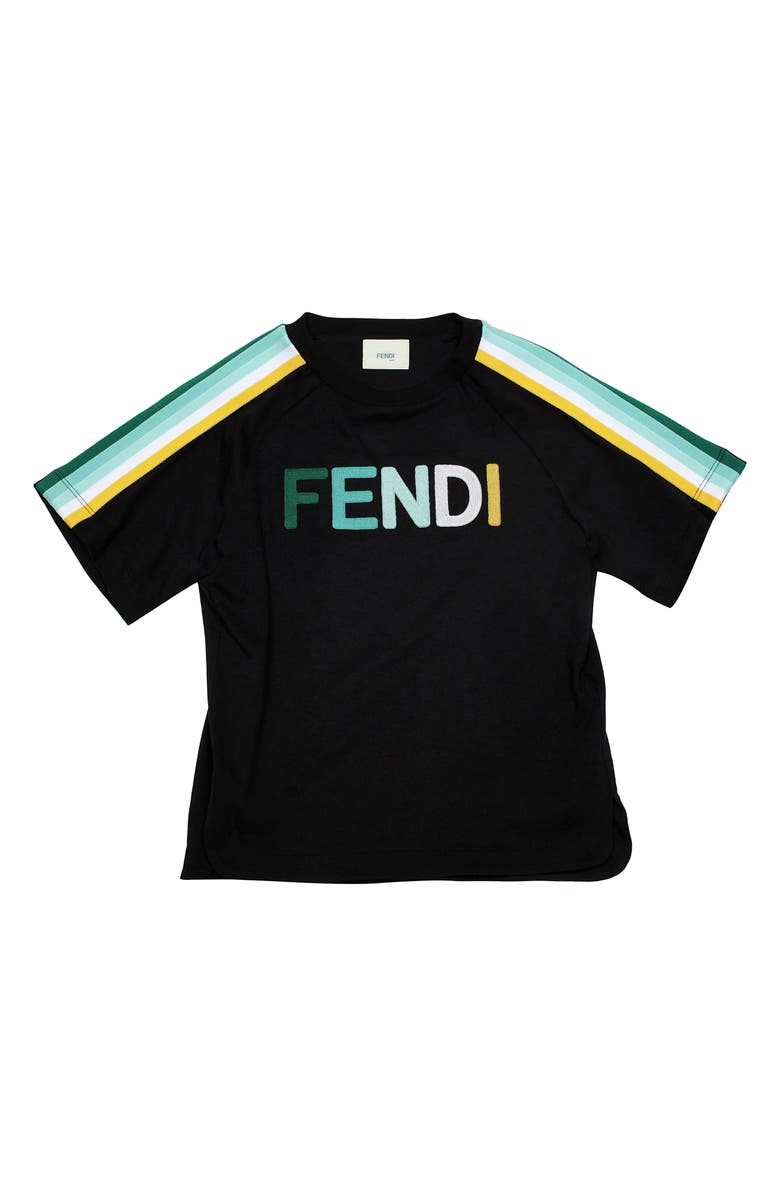 Fendi Kids' Multicolor Logo Graphic Tee, Main, color, 