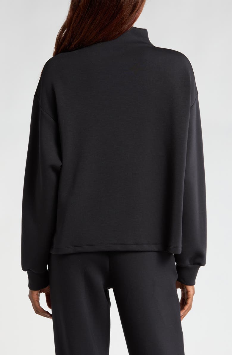 Zella Soft Scuba Knit Funnel Neck Modal Blend Top, Alternate, color, 