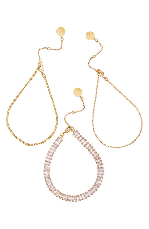 Vince Camuto 3-piece Anklet Set In Goldtone