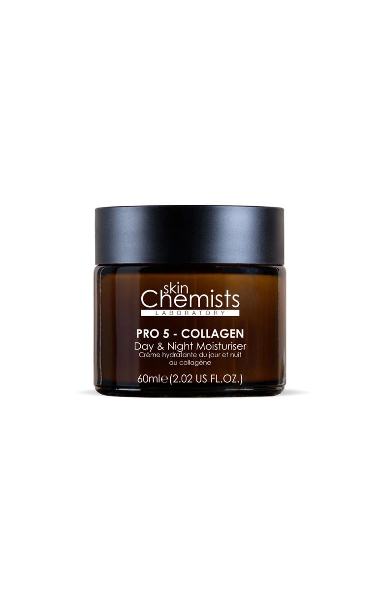 SKINCHEMISTS Pro-5 Collagen Day & Night Moisturiser 60ml, Main, color, White