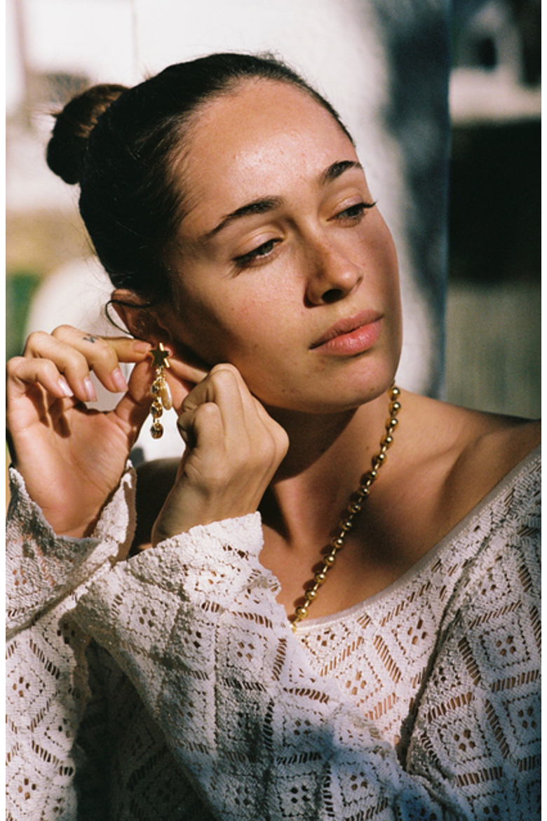 Ziggy Earrings, Alternate, color, Gold