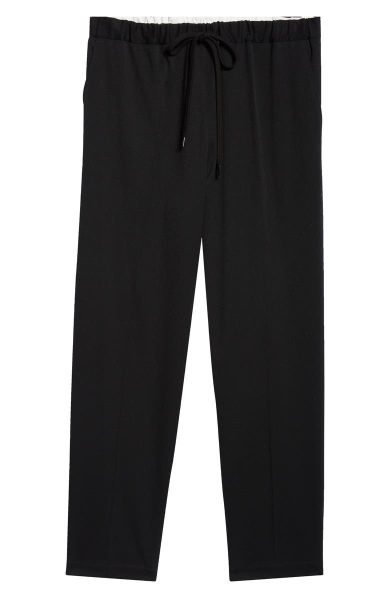 MM6 Maison Margiela Twill Drawstring Pants, Alternate, color, Black