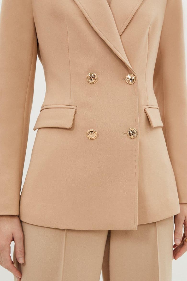 Tailored Doubled Breasted Blazer, Alternate, color, Camel