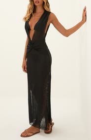 ViX Paula Hermanny Cindy Long Mesh Cover-Up Maxi Dress