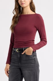 Open Edit Ruched Side Top