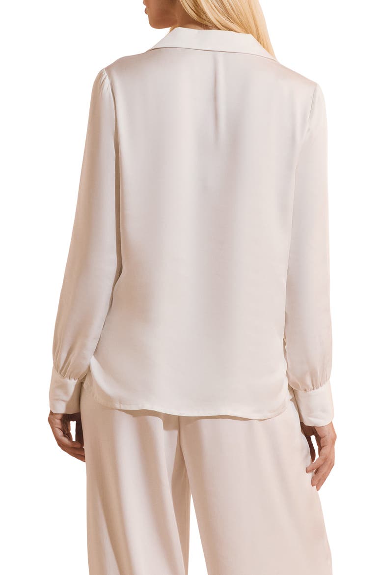 Bridal Bliss Satin Sleep Top, Alternate, color, WHITE