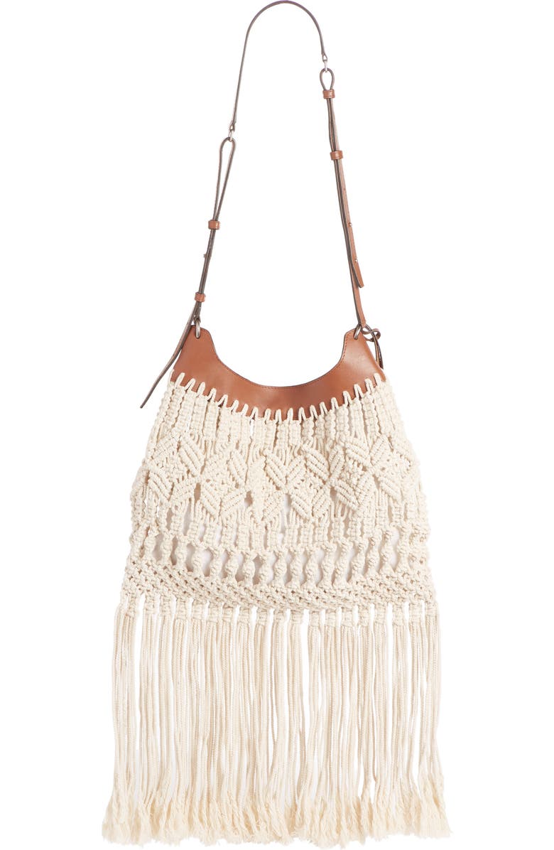 Isabel Marant Teomia Macramé Shoulder Bag, Alternate, color,