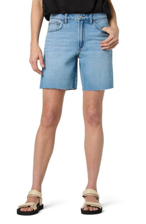 Easy Raw Hem Denim Bermuda Shorts (Riga)