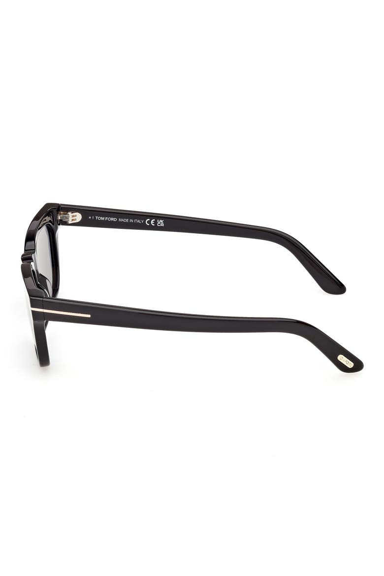 53mm Rectangular Sunglasses, Alternate, color, BLACK/ OTHER / SMOKE