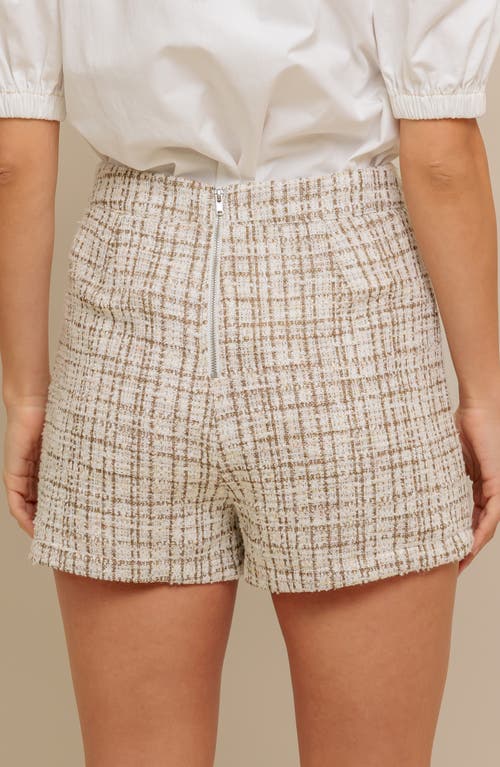 Flying Tomato Tweed Skort In Gray