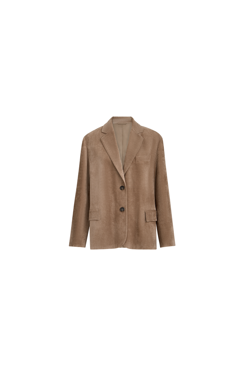 Fluid corduroy blazer, Alternate, color, Espresso