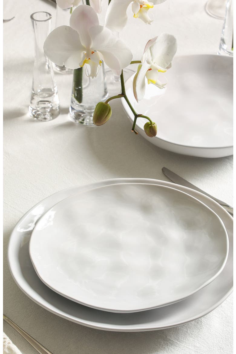 Harper Stoneware 12-Piece Dinnerware Set, Alternate, color, White