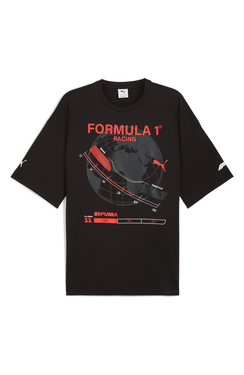 PUMA Relaxed Formula 1<sup>®</sup> Graphic T-Shirt, Main, color, Puma Black