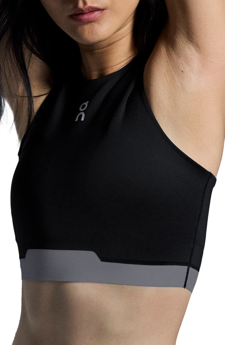 On Train Sports Bra, Alternate, color, Black